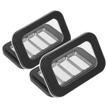 8Pcs Magnetic Eyeshadow Trays Black Plastic Iron Makeup Storage Board