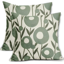 Fodere per cuscini AUQ verde salvia 16x16, set da 2