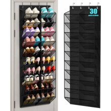 Organizer na buty mocowany na drzwiach – 30 par z siatki