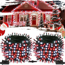 2-pack 50 meter warmwitte LED-kerstverlichting
