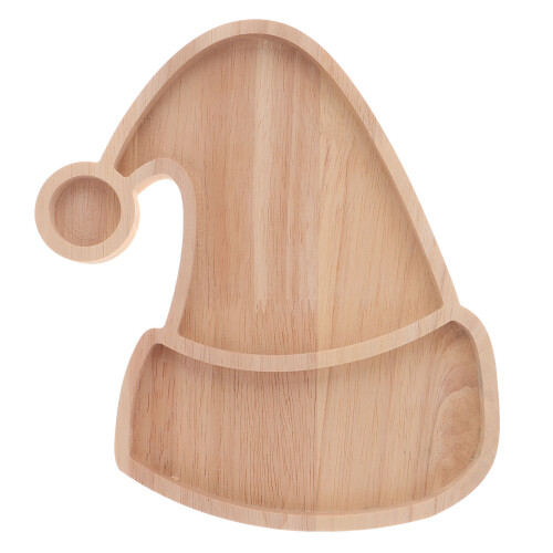 2Pièces Plateau Bois Clair Dessert Rangement Pour Noël