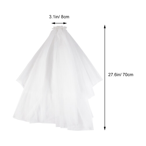 2Pièces Voiles Blancs Simples En Voile Pour Décoration