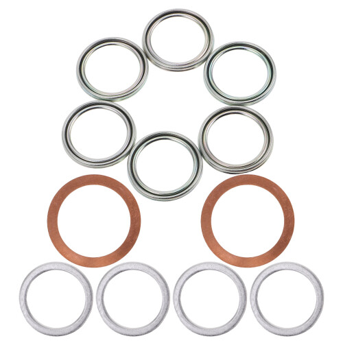 36Pcs Assorted Color Differential Drain Plug Washers Metal Durable Set