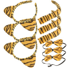 15Sets Decoratie Tijger Set Met Oren, Strik En