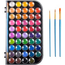 Rainbow in a Box Washable Watercolor Paints Set – High-Quality, Safe, Travel-Friendly, All Ages – Compatible with Kids' Art Supplies