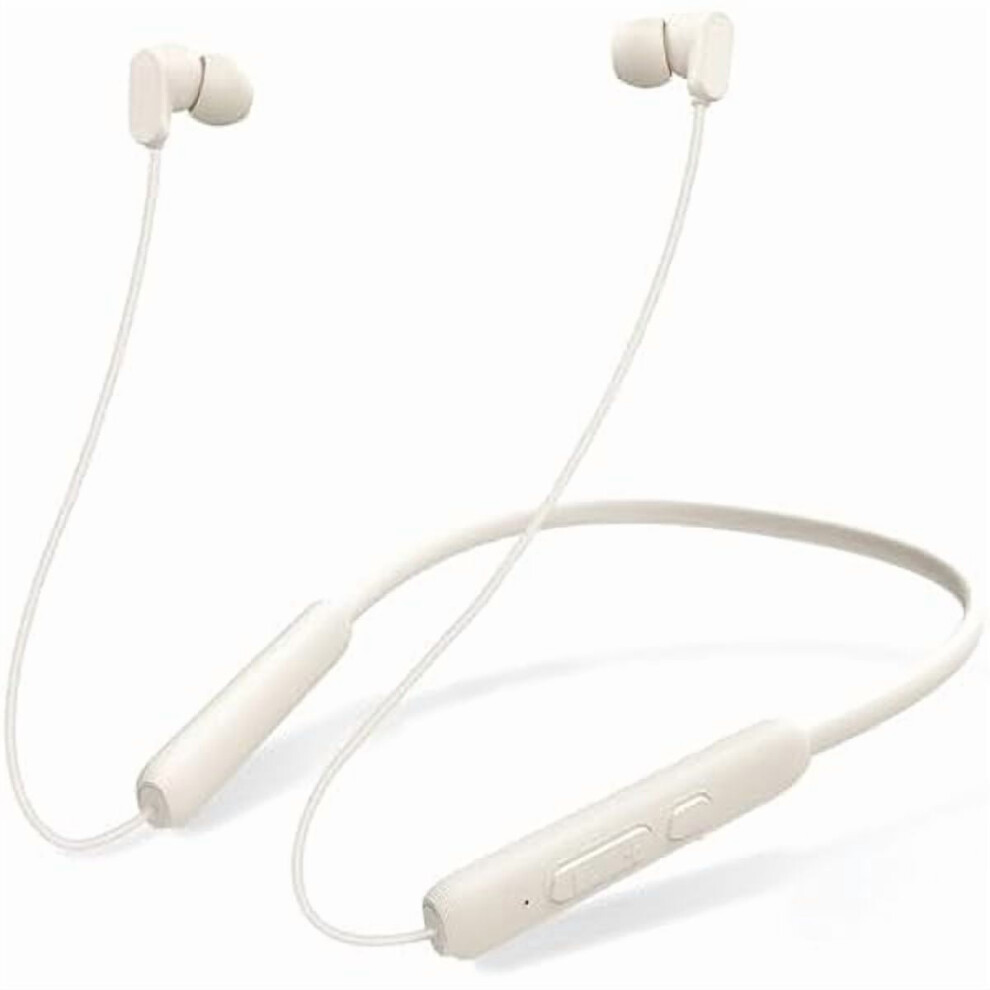 N18 Neckband Bluetooth Earbuds Bt 5.2, Ipx7 White 9450273248349