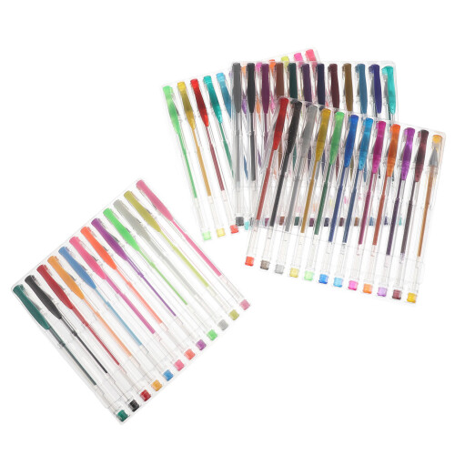 96Pièces Stylos Gel Multicolores Plastique Parfaits Pour