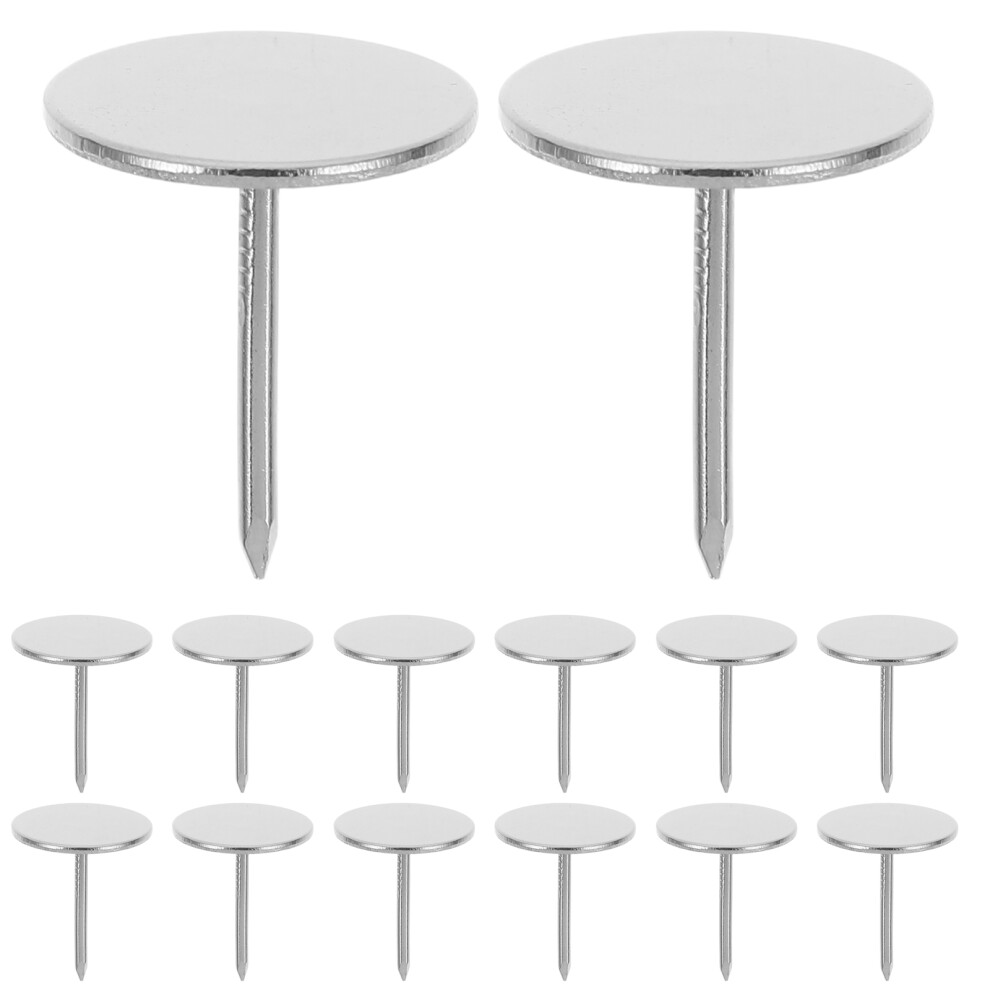 60Pcs Iron Push Pins For Crafts Bulletin Board Furniture Silver Finish 3662892019095