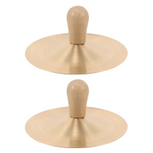 3Paires Mini Cymbales En Bois Et Cuivre Pour Enfants Fête Et Danse