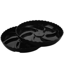 4Pièces Coupelles De Pot En Plastique Noir Pour Plantes D'intérieur