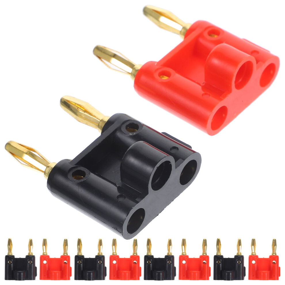 10Pcs Double Banana Plug Audio Jack Connectors Accessory 9180479156574