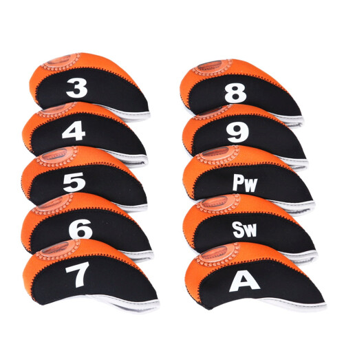 Neoprene Golf Iron Head Covers Set of 10 2