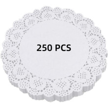 Paper Doilies 6.5 inch,White Paper Doilies, Lace Paper Doilies Round Decorative Paper, 250 PCS