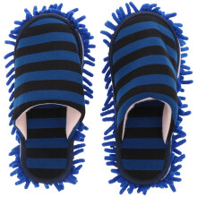 3Pairs Microfiber Blue Clean Slippers for Easy Floor Dust Pickup