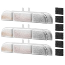 Water Fountain Replacement Filters for 84oz/2.5L Pet Water Fountain Filter Triple Filtration Cat Water Filter 6PCS