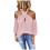 Polyester-Langarm-T-Shirts für Damen, einfarbig, elegant, lässig, V-Ausschnitt 1