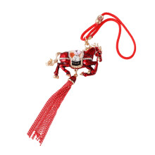 4Pièces Ornements Nouvel An Chinois Décor Métal Zircone