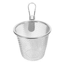 2Pcs Kitchen Food Strainer Stainless Steel Mesh Skimmer Ladle Silver