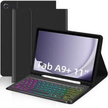 Capa com teclado e retroiluminação para Samsung Galaxy Tab A9+
