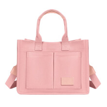 Dámska plátená taška, veľká crossbody kabelka do práce, na cesty, do posilňovne a na iné účely, ružová