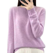 Women's Cashmere Sweater Long Sleeve Crew Neck Loose Fit