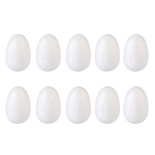 FRCOLOR DIY Paper Mache Eggs (50pcs, 1.18"x0.79"x0.79"), White Craft Eggs for Painting & Natural Dye Decorating
