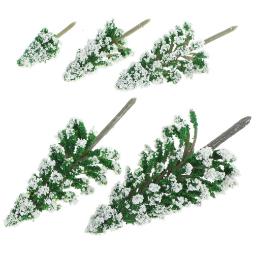 20Pièces Figurines D'arbres Miniatures Vertes ABS Pour Décor Train DIY