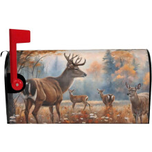 Wildlife Deer Mailbox Cover, Waterproof Magnetic Post Box Cover (21"x18"), Compatible with Standard Mailboxes
