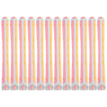 OUNONA 12Pcs Flexible Perm Rods Assorted Color Plastic Hair Curling Tools