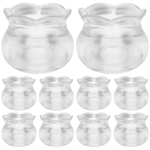 30Pcs Transparent Ps Miniature Fish Tanks for Dollhouse Display
