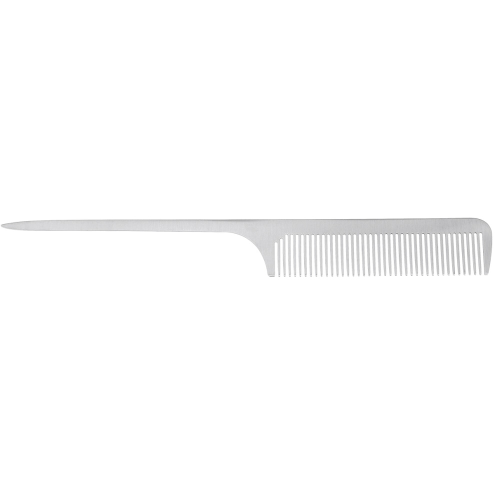 Villcase 3Pcs Titanium Steel Hair Comb Silver Durable Barber Hairdressing Tool