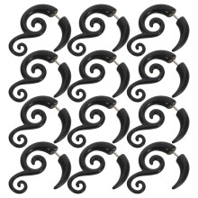 12Paires Spirales Acryliques Noir Punk Festival