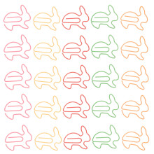 150Pcs Rabbit Shaped Paper Clips Assorted Colors Decorative Note Clips