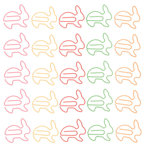 150Pcs Rabbit Shaped Paper Clips Assorted Colors Decorative Note Clips