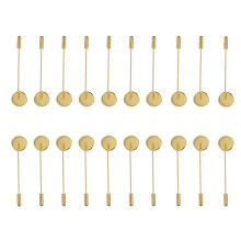 20 piezas de bases metálicas para broches de solapa para exhibición de diseños de joyería para entusiastas de las manualidades.