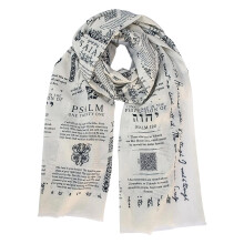 Xale de oração cristã, lenço com versículo bíblico de proteção 70x170cm, lenço com escritura de Yeshua, lenço com estética vintage