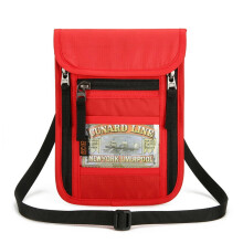 Passport Holder,Comfortable Carry Strap Passport Wallet,Waterproof Fabric Multi-Pocket Design Passport Case,Red