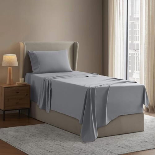 Queen mikrofiberlagensæt med 4 dele, dyb lomme
