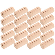 60Pcs Wooden Place Card Holder Solid Wood Base for Office Decor
