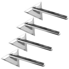 5Sets Durable Mini Metal Weigh Trays for Powder Liquid and Jewelry Use