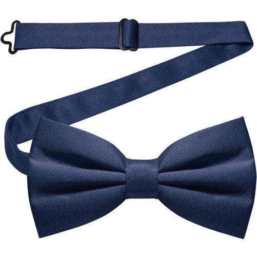 2 Packs Solid Color Pre-tied Bow Tie Adjustable Bowtie for Men