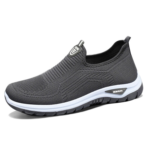 Graue Herren-Sneaker aus Mesh, Größe 44