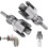 Pipe Tapping and Threading Tool, PVC Pipe Threader with 1/2” & 3/4” Dies, Integrated Internal & External Threading Kit Compatible with Electric 1