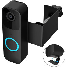 Anti-Theft Doorbell Camera Mount, Adjustable Stainless Steel Stand for Apartment/Office – No Drilling, Quick Install (Black)
