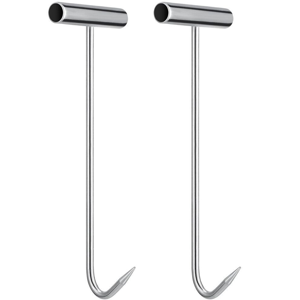 Frcolor T-Shaped Handheld Hook For Manhole Covers Grate Lifting Tool Portable Drain Cover Lifter Ergonomic Designed Hook For Various Applications 9180479156604