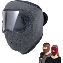 Winter warm fleece windproof high-definition goggles, winter goggles, unisex high-definition anti-fog face mask.