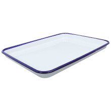 Plateau de service émaillé OUNONA 12 x 8 pouces