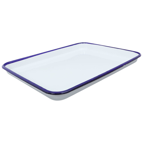 Plateau de service émaillé OUNONA 12 x 8 pouces