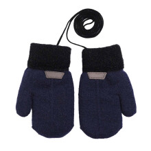 Guanti invernali termici in maglia per bambini con cordino removibile
