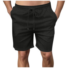 Pantalones cortos cargo para hombre, informales, lisos, de verano, con bolsillos, cordón ajustable en la cintura, deportivos, tallas S-3XL.